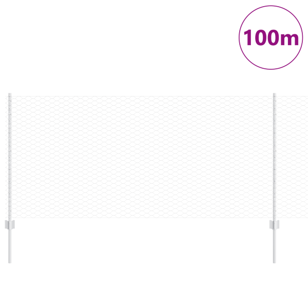 Postes de Cerca  22 pcs U-Channel 100 cm Aço Galvanizado M 3