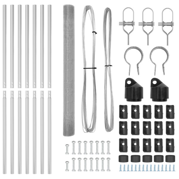 Conjunto de Postes de Cerca Conjunto de 2 Aço Galvanizado M 5