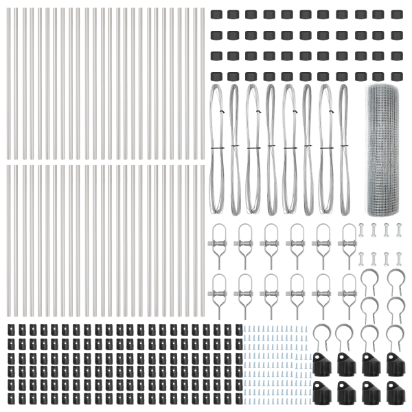 Cerca de alambre soldado con 13 postes 0.8x100 m de acero galvanizado M 5