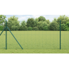Juego de Postes de Cerca Pack de 2 Verde Malla de metal 10 x 1 m 1