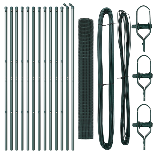 Juego de postes de cercas Conjunto de 2 Verde M 4