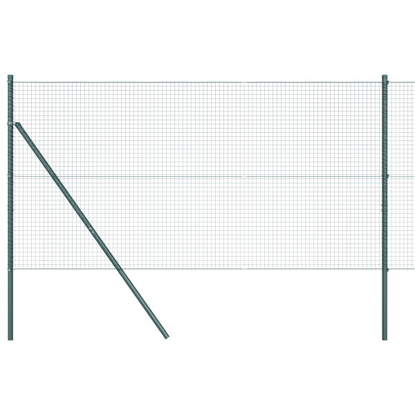 Cerca de Alambre Soldado  con 13 Postes Verde 1x25 m Acero M 2