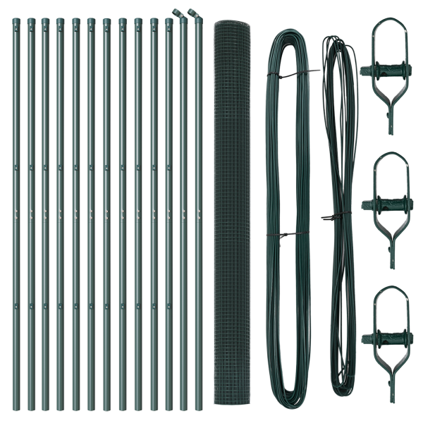 Conjunto de Poste de Cerca Conjunto de 2 Verde M 4