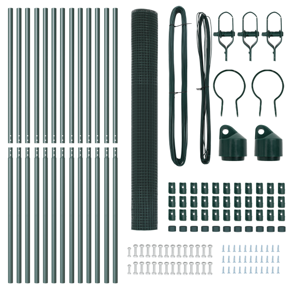 Conjunto de Poste de Cerca Conjunto de 2 Verde M 5
