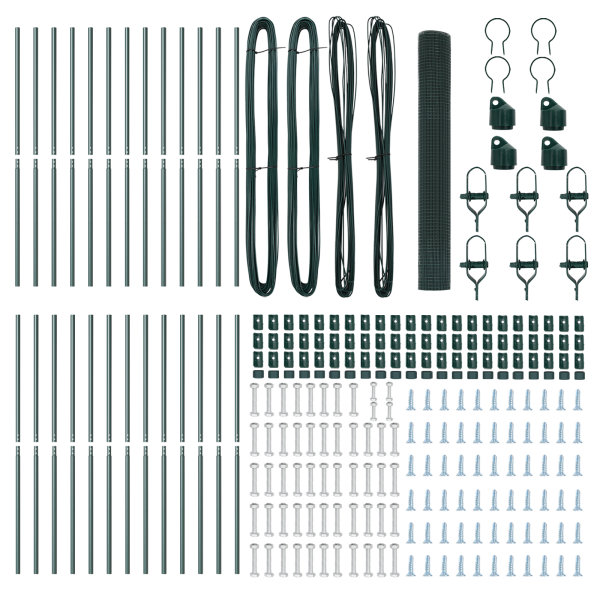 Cerca de Arame Soldado com 13 Postes Verde 1x50 m Aço M 5