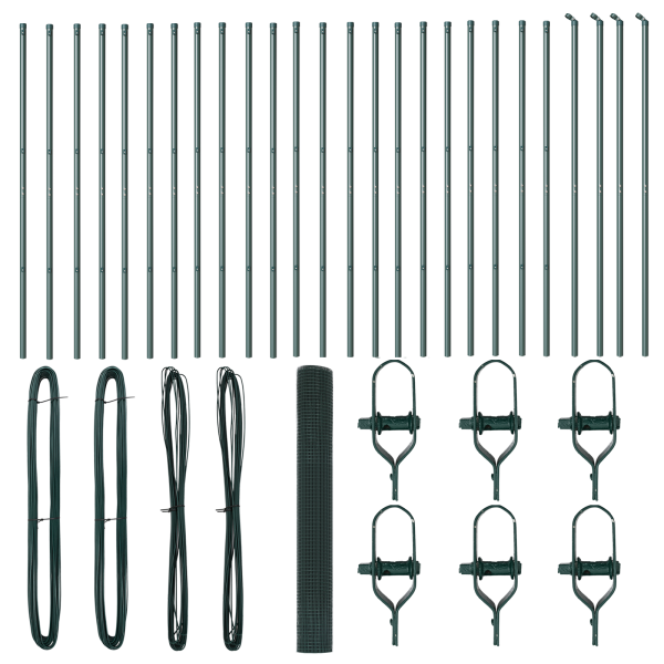 Cerca de Alambre Soldado  con 13 Postes Verde 1.2x50 m Acero M 4