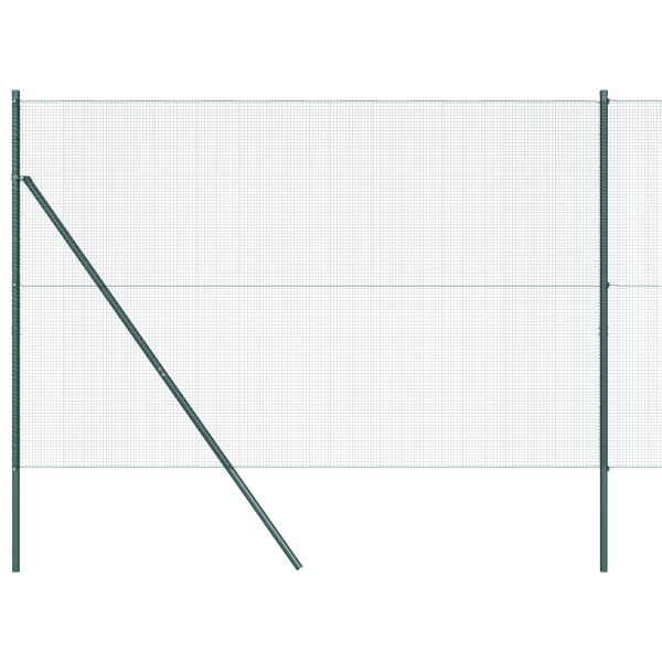Cerca de Arame Soldado com 13 Postes Verde 1.5x50 m Aço M 2