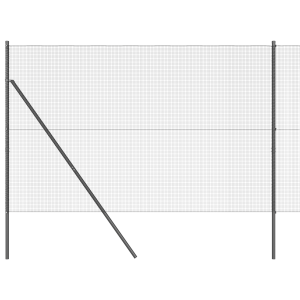 Cerca de Malla Soldada  con 13 Postes Gris 1.5x50 m Acero H