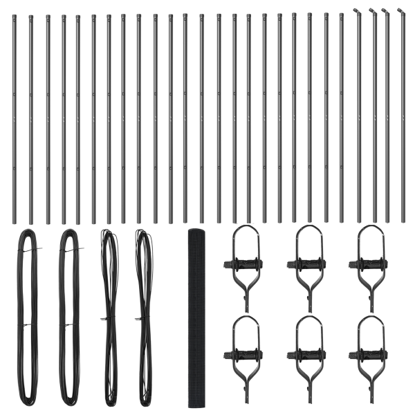 Cerca de Malla Soldada  con 13 Postes Gris 1.5x50 m Acero M 4