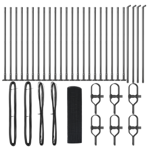 Cerca de Malla Soldada  con 13 Postes con Brida Gris 0.4x50 m Acero H