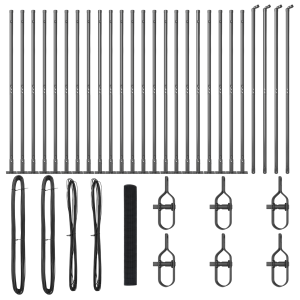 Cerca de Alambre Soldado  con 13 Postes con Flange Gris 1.2x50 m de Acero H