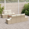 Conjunto de Sofá de Jardim 6 pcs Bege. branco 55 x 55 x 37 cm 3