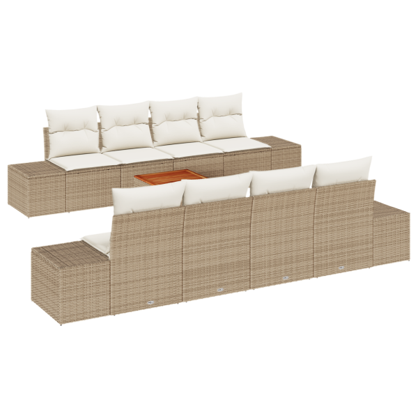 Conjunto de Sofá de Jardim 7 pcs Bege. branco 55 x 55 x 37 cm M 2
