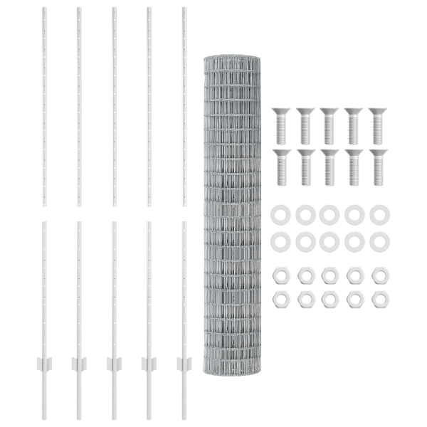 Set de Valla de Jardín  Set de 2 Acero galvanizado Estándar M 4