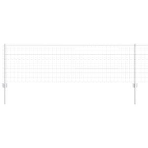 Euro Fence com 11 Postes U Prateado 0.6x25 m Aço H