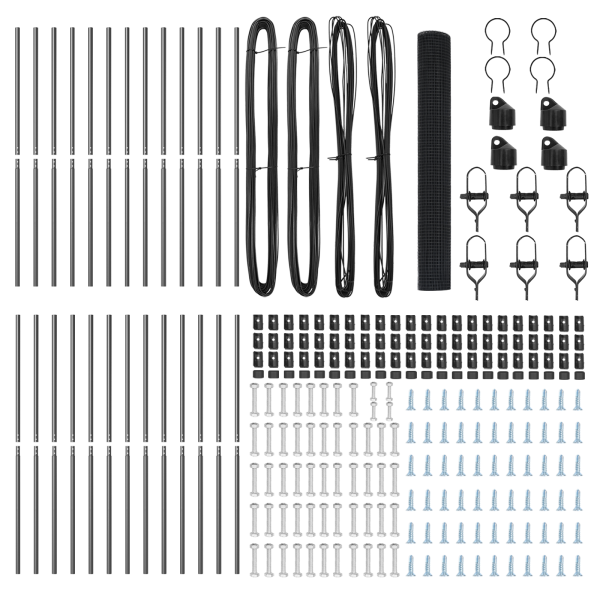 Cerca de Arame Soldado com 13 Postes Cinza 1x50 m Aço M 5