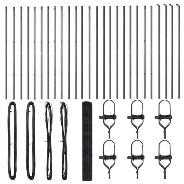 Cerca de Alambre Soldado  con 13 postes Gris 1.4x50 m Acero M 4