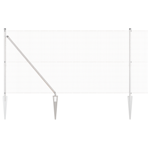 Cerca de Arame Soldado com 7 Postes de Espeto 1.2x10 m Aço Galvanizado H