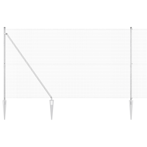 Cerca de Alambre Soldado  con 13 Postes con Espiga 1.6x25 m Acero Galvanizado H