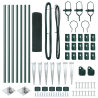 Kit de Poste de Cerca Juego de 2 Verde Metal 10 x 0.5 m 5