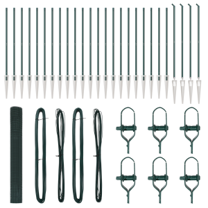 Cerca de Fio Soldado com 13 Postes de Espinho Verde 1.4x50 m Aço H