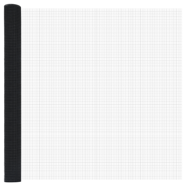 Juego de postes de cercas  Paquete de 2 Gris Metal 25 x 1.5 m M 5