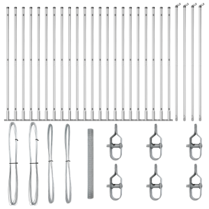 Cerca de Fio Soldado com 13 Postes Flangeados 1.4x50 m Aço Galvanizado H