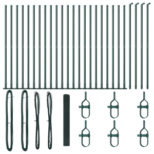 Cerca de Fio Soldado com 13 Postes com Flange Verde 1.2x50 m Aço H