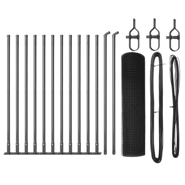 Juego de postes de cerca  Conjunto de 2 Gris M 2