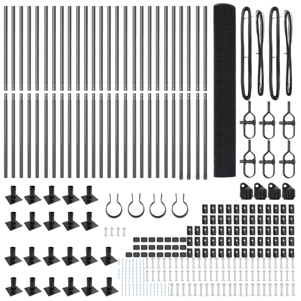 Cerca de Alambre Soldado  con 13 Postes con Brida Gris 1.2x50 m Acero M 4