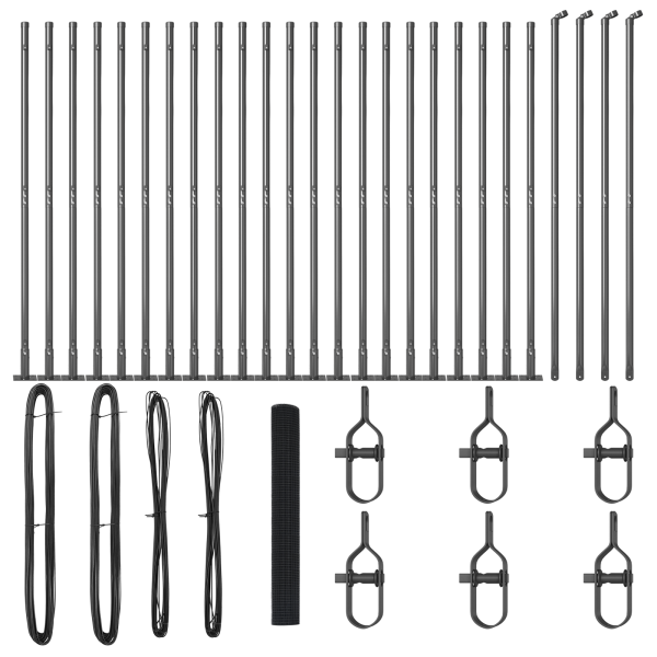 Cerca de Alambre Soldado  con 13 Poste Flanged Gris 1.2x50 m Acero M 2