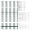 Postes de Cerca  44 pcs U-Channel Verde 140 cm Acero 4
