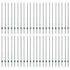 Postes de Cerca Prateados 44 pcs Verde 100 x 1.4 m Metal 2