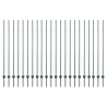 Postes de Cerca Prateados 22 pcs Verde 50 x 1.5 m Metal 2