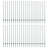 Postes de Cerca Prateados 44 pcs Verde 100 x 1.5 m Metal 2