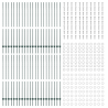 Postes de Cerca Prateados 44 pcs Verde 100 x 1.6 m 4
