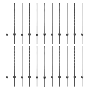 Postes de Cerca  44 pcs en U Gris 140 cm Acero H