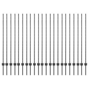 Postes de cerca  44 pcs U-Channel Gris 180 cm Acero H