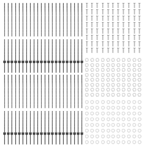 Postes de Cerca  88 pcs U-Channel Gris 180 cm Acero M 4