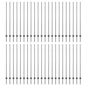 Postes de Cerca . 88 pcs U-Channel. Gris. 200 cm. Acero H