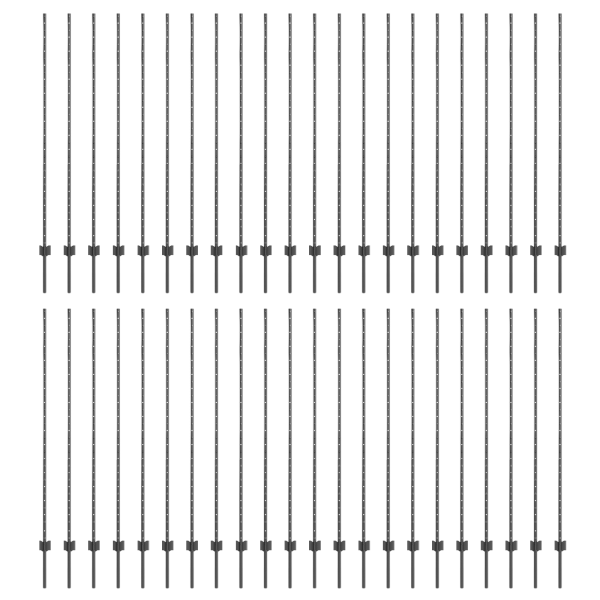 Postes de Cerca . 88 pcs U-Channel. Gris. 200 cm. Acero M 2