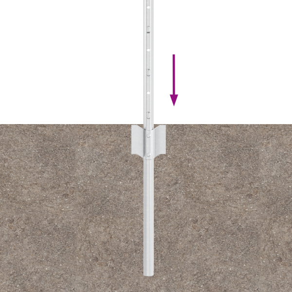Postes de Cerca 44 pcs Prateado 100 x 0.4 m Aço galvanizado M 5