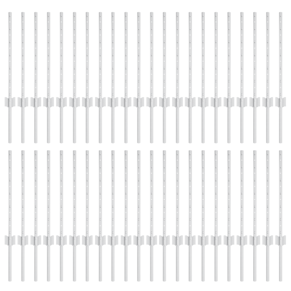 Postes para cerca  44 pcs U-Canal Plata 100 cm Acero M 2