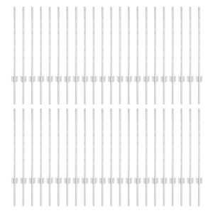 Postes de Cerca Verdes 44 pcs Prateado Aço galvanizado H