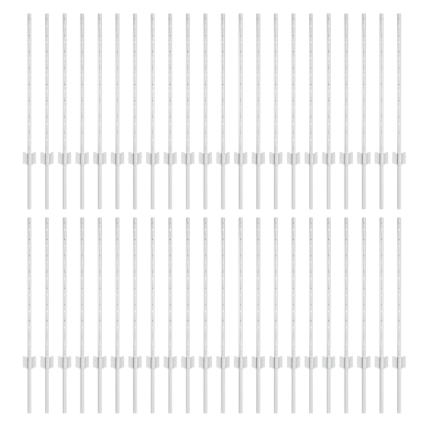 Postes de Cerca Verdes 44 pcs Prateado Aço galvanizado M 2