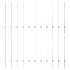 Postes de Cerca  44 pcs U-Channel Plata 140 cm Acero H