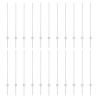 Postes de Cerca 44 pcs Prateado Standard Aço galvanizado 2