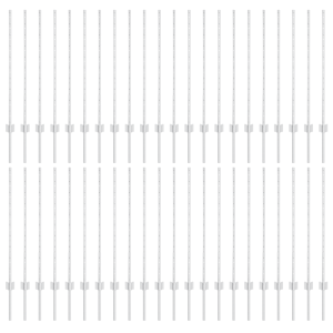 Postes de Cerca  88 pcs U-Channel Plata 140 cm Acero H