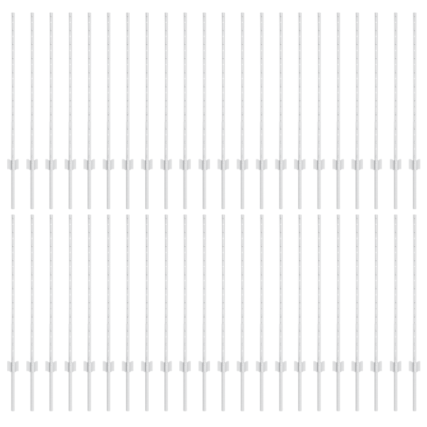 Postes de Cerca  88 pcs U-Channel Plata 140 cm Acero M 2