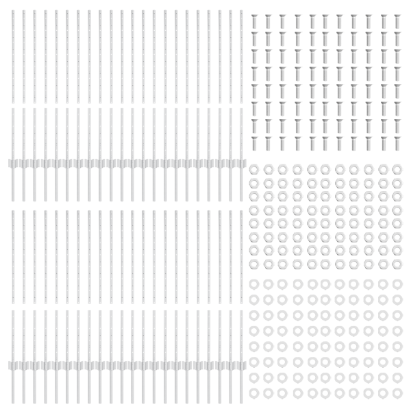Postes de Cerca 44 pcs Prateado 100 x 1 m Aço galvanizado M 4